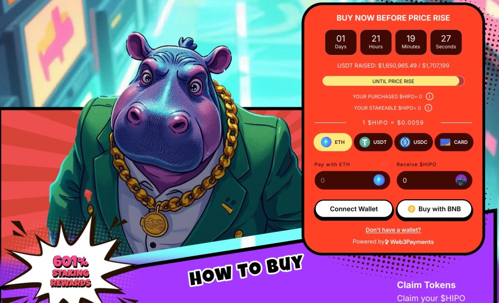 Harry Hippo meme coins