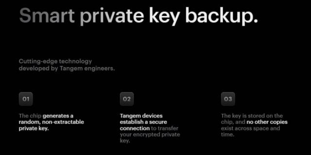 Tangem’s smart private key backup