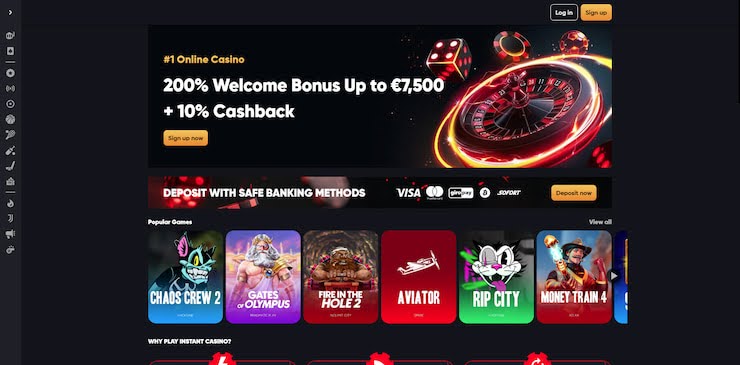 instant casino slot games selection