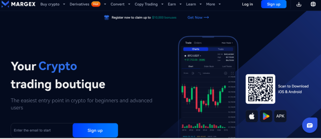 kup kryptowaluty anonimowo na Margex grafika strona glowna mob