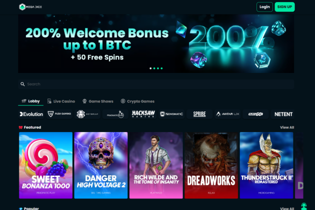 mega dice bitcoinist Ολα τα online casino