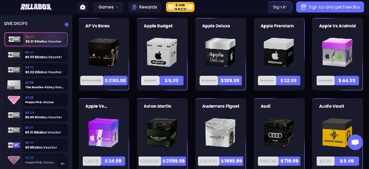 mystery box elektronika rillabox