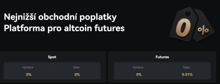 Poplatková struktura burzy KCEX