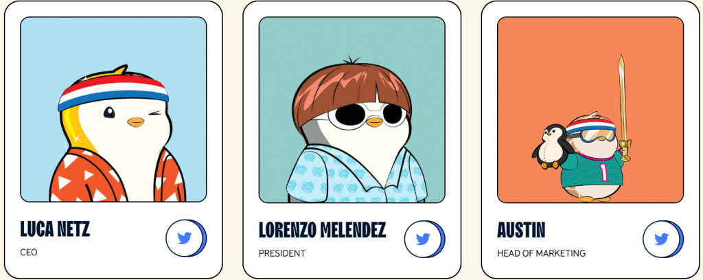 Tým stojící za Pudgy Penguins