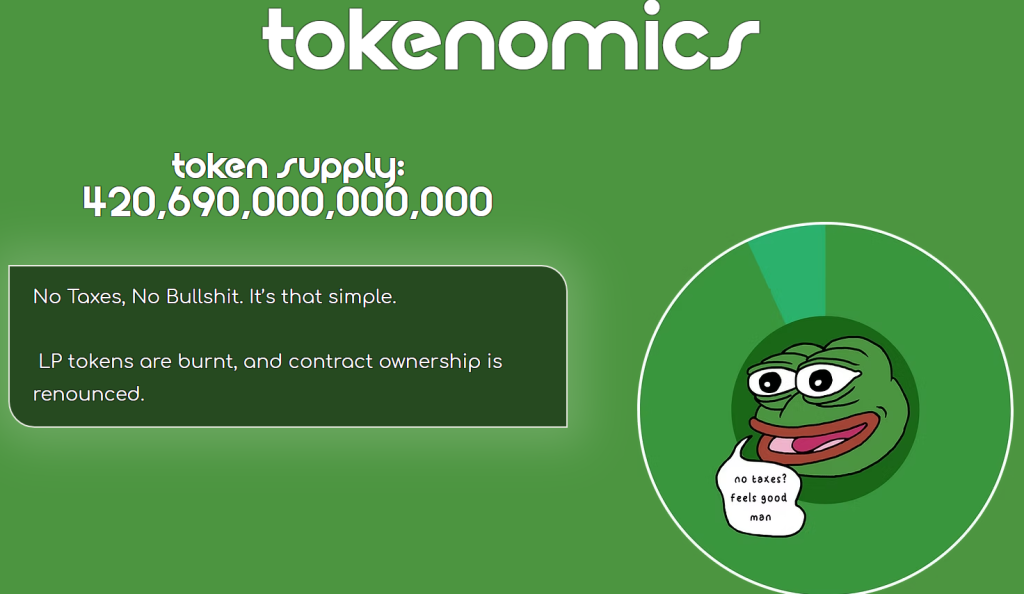 Tokenomika projektu PEPE