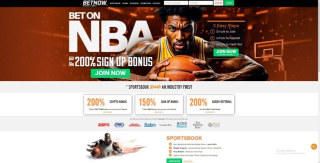 promotion's page at betnow online montana sports betting site