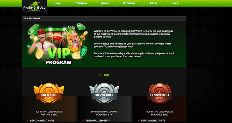 raging bull Missouri online casino VIP program