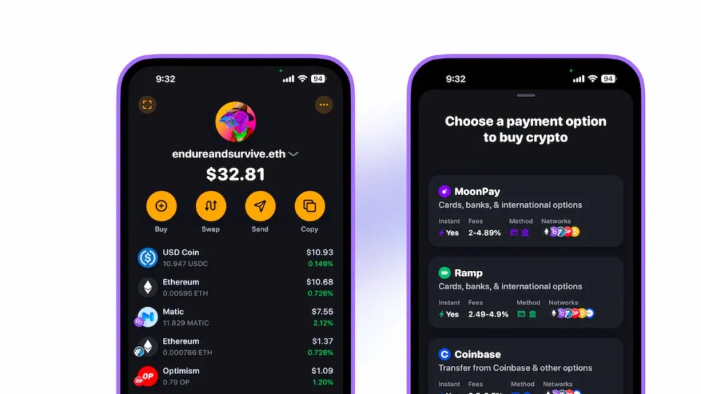 rainbow wallet sin kyc