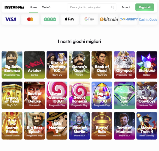 slot che pagano di più - Instaspin