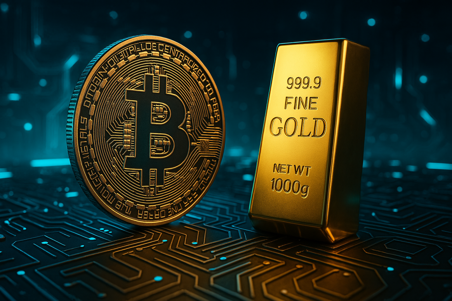 Bitcoin versus goud in 2025 tegen inflatie