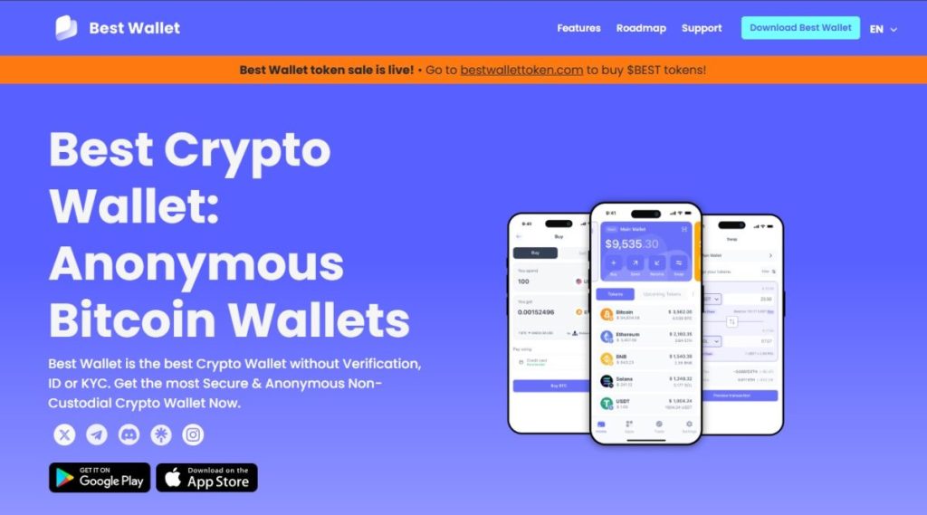 Korak 1: Izbor pouzdane kripto platforme (npr. Best Wallet)