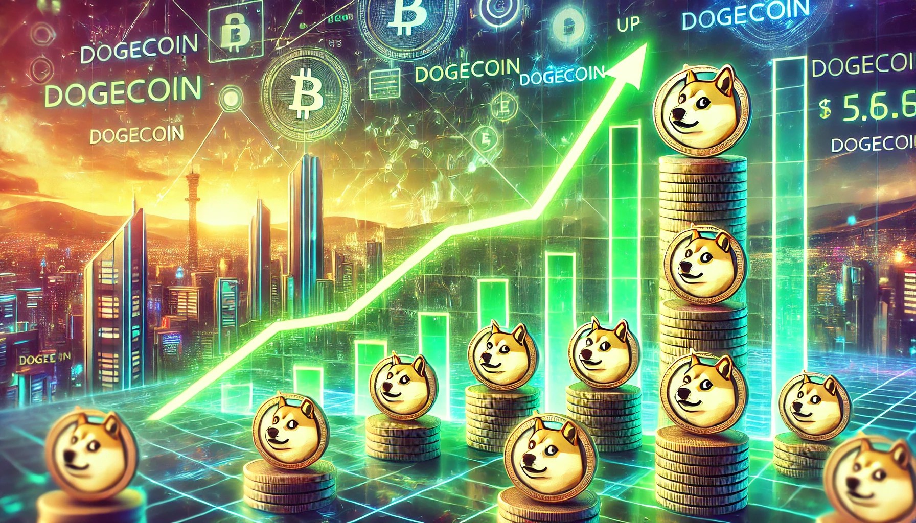 Dogecoin koers breekt trendlijn-breakout boven $0,2036 in zicht
