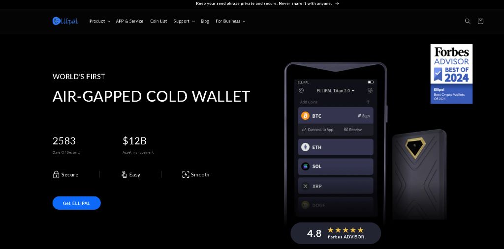 Ellipal propojení se světem DeFi