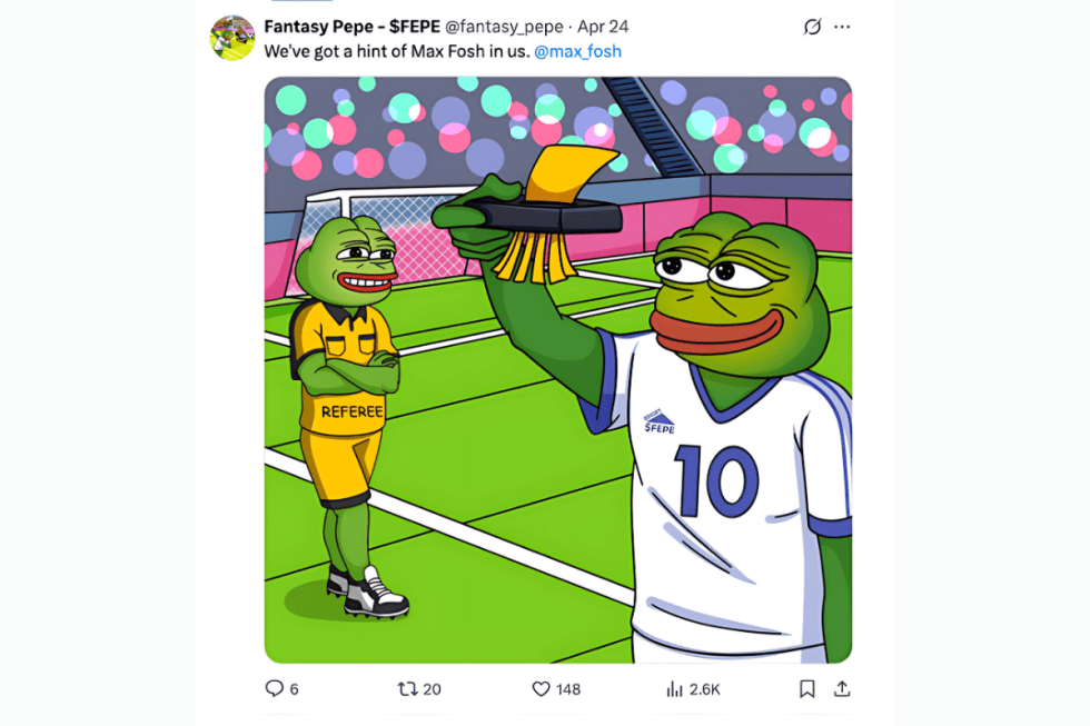 Fantasy Pepe Tweet