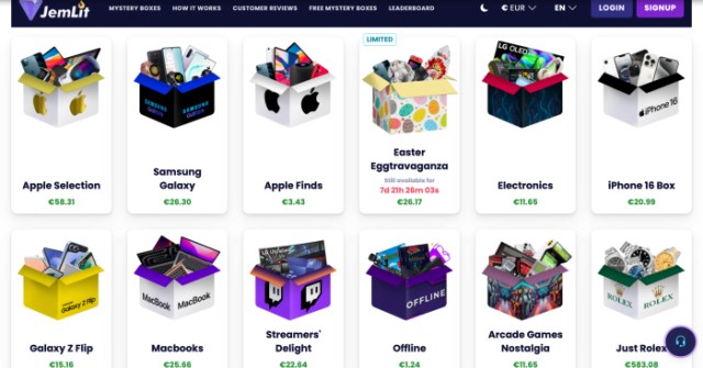 JemLit Mystery Box website