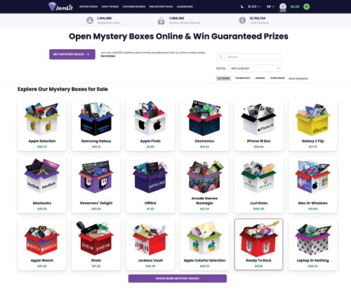 The official JemLit mystery box website