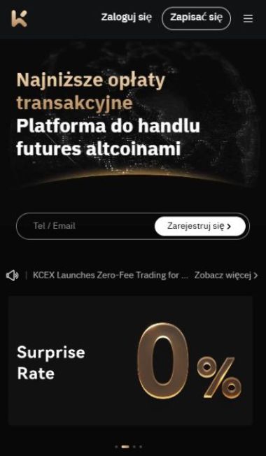 KCEX tania giełda kryptowalut