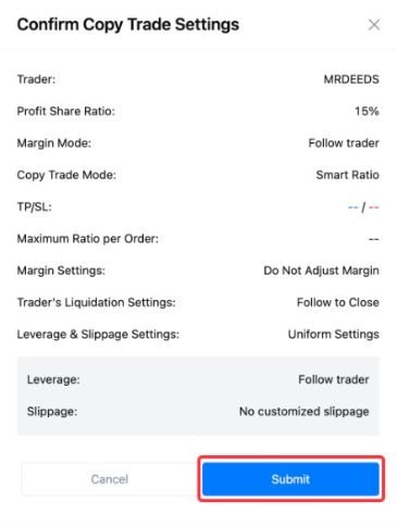 MEXC copy trading: co to potwierdzenie