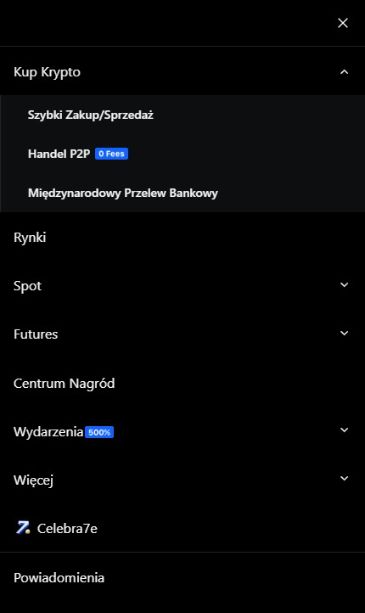 MEXC kup kryptowaluty za pomocą karty