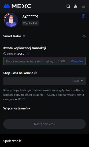 MEXC ustawienia copy trading