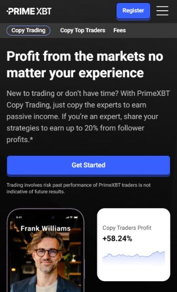 PrimeXBT copy trading broker