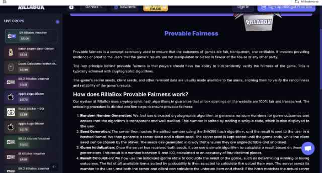 RillaBox Provable Fairness-min