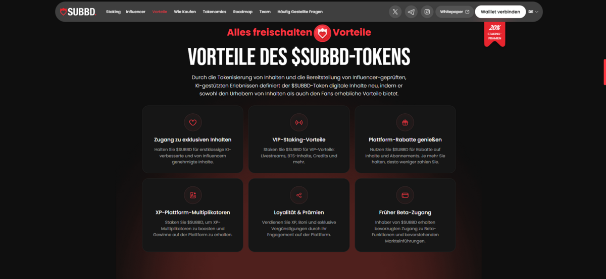 Subbd Token Vorteile