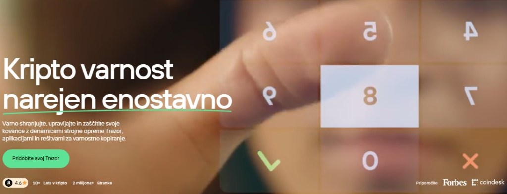 Trezor – Zanesljiva strojna Bitcoin denarnica za varno upravljanje vašega portfelja