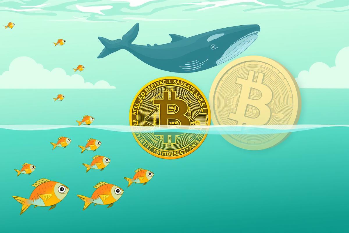 วาฬคริปโตสะสม BTC ในขณะที่นักลงทุนรายย่อยเทขาย