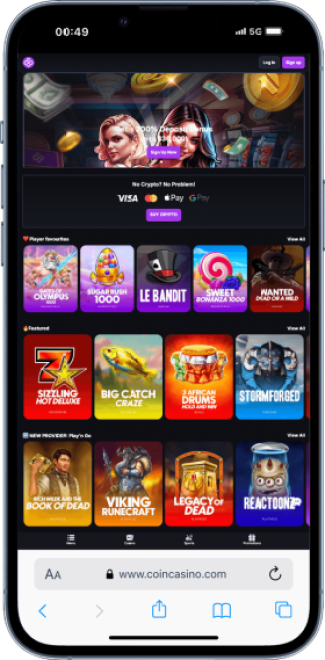 CoinCasino - one of the best PayID casinos in Australia