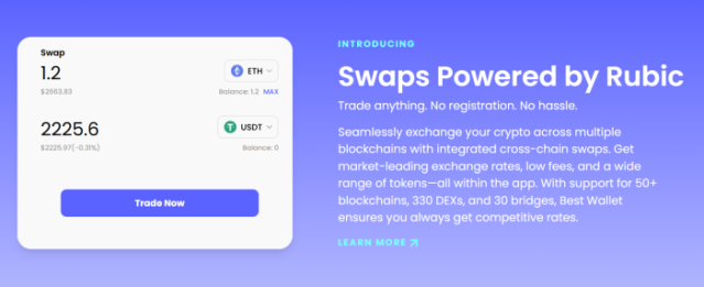 Best Wallet cross-chain swaps 