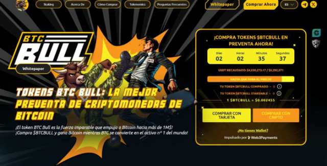 página principal del sitio web de BTC BULL 