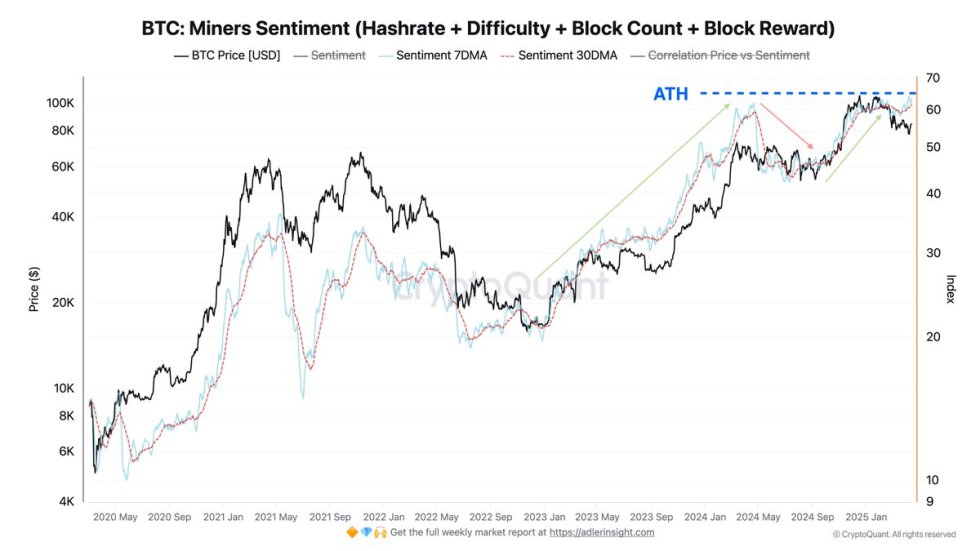 Bitcoin Miners Sentiment Model | Source: Axel Adler on X