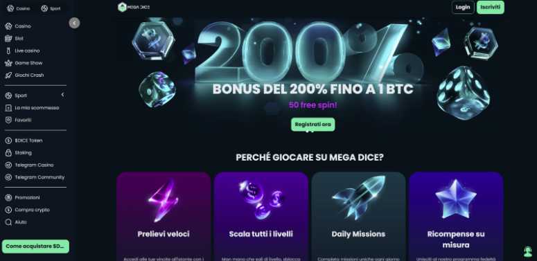 casino online senza deposito - mega dice