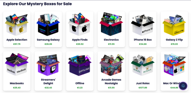 Variety of Jemlit mystery boxes