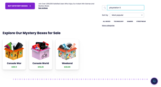 Searching for Jemlit mystery boxes with a Playstation 5 inside