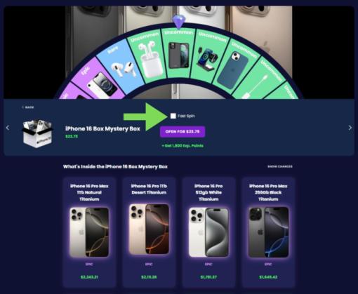  JemLit spinning wheel for prizes