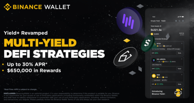 Multi-yield strategies infographic. Source: Binance Wallet