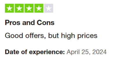 Four-star JemLit review on TrustPilot