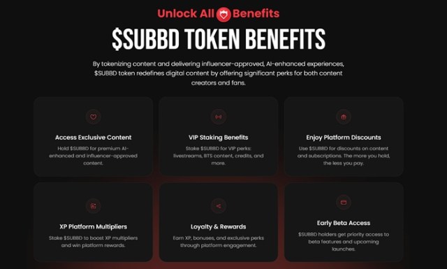 SUBBD token benefits