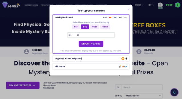 Adding funds to Jemlit account