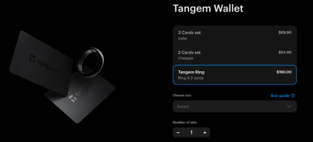 Tangem Wallet prices