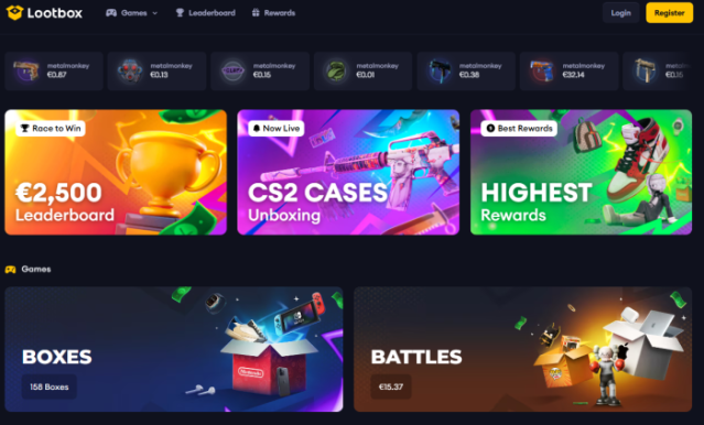 Lootbox website