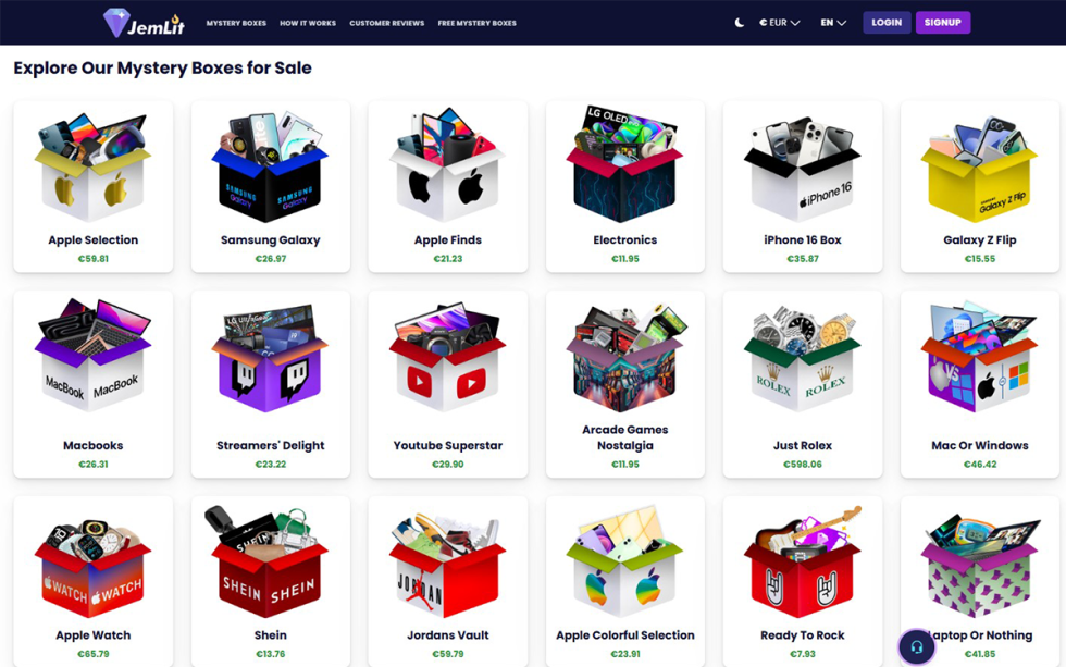 jemlit mystery boxes