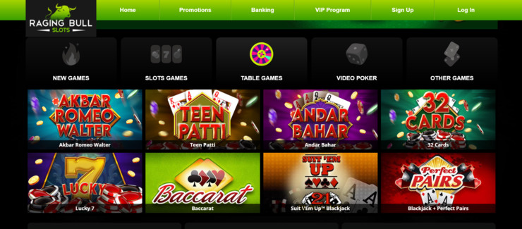 Illinois online casinos Raging Bull Table