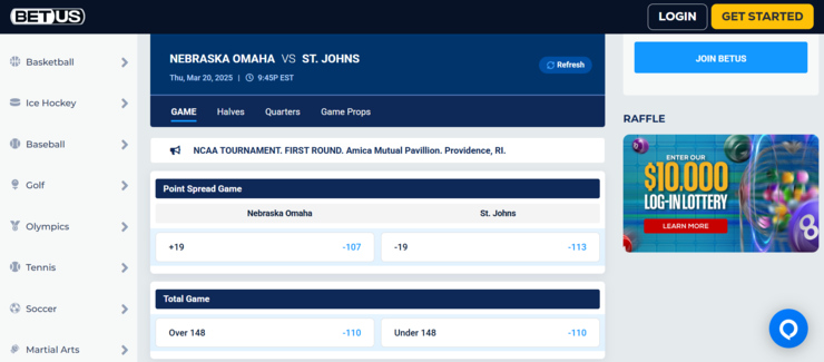 march madness betting sites NCAA BetUS