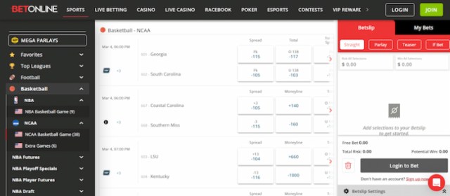 march madness betting sites NCAAB BetOnline