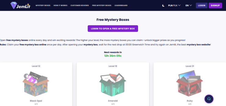 mystery box za darmo jemlit