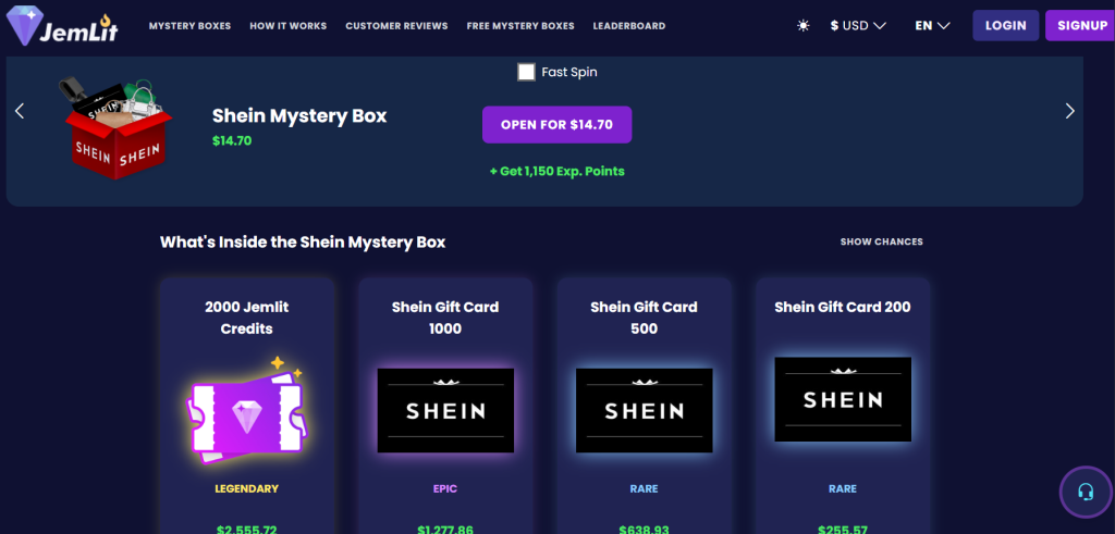 SheIn Mystery boxy na Jimlet