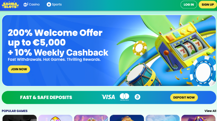 4. Samba Slots - Brazilijos karnavalo dvasia jūsų namuose